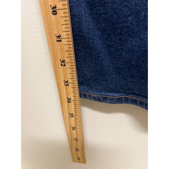 Womens Old Navy Extra High Rise Kicker Boot Dark Wash‎ Tall Long Jeans Size 14 - Picture 6 of 8